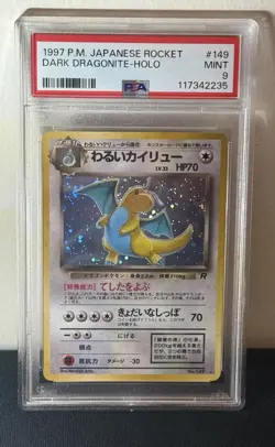 1997 POKEMON JAPANESE ROCKET 149 DARK DRAGONITE-HOLO | PSA 9 - Image 1