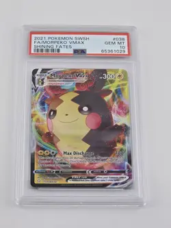 2021 Pokemon Shining Fates #038 Full Art Morpeko VMAX GEM MINT PSA 10 - Image 1