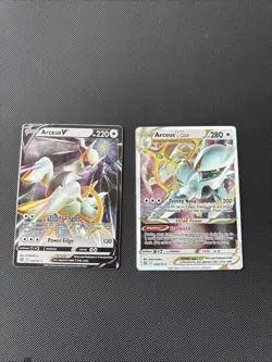 Arceus V & Arceus Vstar Metal Card Ultra Premium Collection 122/172, 123/172 - Image 1