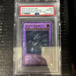 YuGiOh Blue Eyes Ultimate Dragon SDX001 PSA10 Rare Relief Japan Card - Image 1