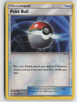 Pokemon Poke Ball 125/149 SM Base Set Uncommon card NM - Image 1