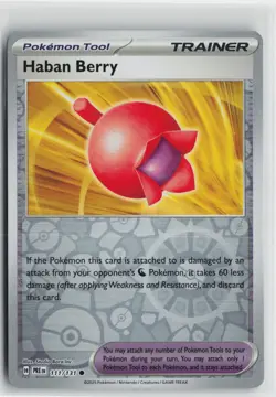 Pokemon Haban Berry 111/131 SV: Prismatic Evolutions Common card NM - Image 1