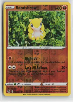 Pokemon Sandshrew 131/264 SWSH08: Fusion Strike Common card NM - Image 1