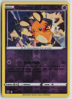 Pokemon Dedenne 067/172 SWSH09: Brilliant Stars Common card NM - Image 1