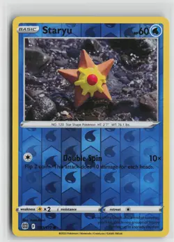 Pokemon Staryu 030/172 SWSH09: Brilliant Stars Common card NM - Image 1