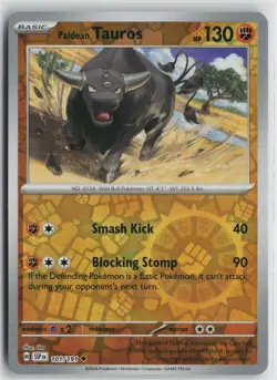 Pokemon Paldean Tauros - 101/191 SV08: Surging Sparks Uncommon card NM - Image 1