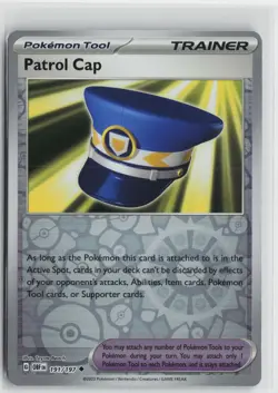 Pokemon Patrol Cap 191/197 SV03: Obsidian Flames Uncommon card NM - Image 1