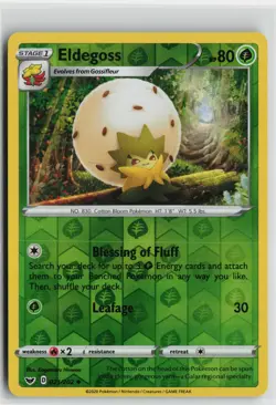 Pokemon Eldegoss 021/202 SWSH01: Sword & Shield Base Set Uncommon card NM - Image 1