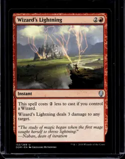 Wizard's Lightning [Dominaria] Magic MTG - Image 1