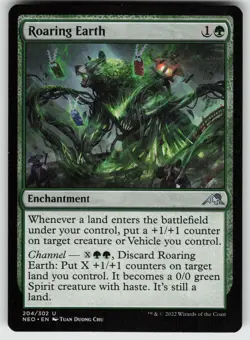 Roaring Earth U Kamigawa: Neon Dynasty 204 MTG - Image 1