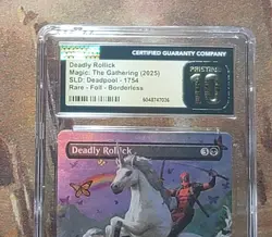 MTG Deadly Rollick #1754 Rainbow Foil Secret Lair Drop Deadpool CGC Pristine 10 - Image 2