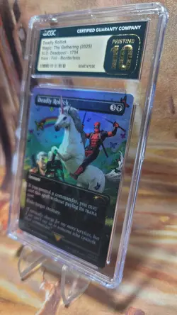MTG Deadly Rollick #1754 Rainbow Foil Secret Lair Drop Deadpool CGC Pristine 10 - Image 4