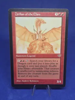 1996 ZIRILAN OF THE CLAW, Vintage MTG Mirage Edition, Red - Image 1