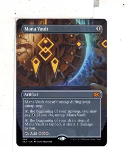 MTG SkeenAB Mana Vault BORDERLESS from Double Masters 2022. NM. - Image 1