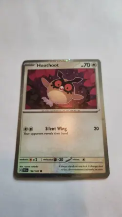 Pokemon TCG - Hoothoot 126/162 Cosmos Holo - Temporal Forces - NM - Image 1