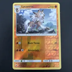Lycanroc 76/147 - Burning Shadows - Reverse Holo - LP Pokemon TCG - Image 1