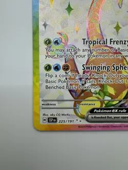 Pokemon Alolan Exeggutor EX Card 225/191 Holo Rare Trading Card Game - Image 2