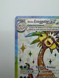 Pokemon Alolan Exeggutor EX Card 225/191 Holo Rare Trading Card Game - Image 3