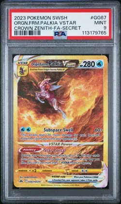 2023 POKEMON SWSH SECRET #GG67 FULL ART/ORIGIN FORME PALKIA VSTAR PSA 9 - Image 1