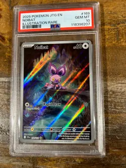 POKEMON 2025 Journey Together Illustration Rare NOIBAT #169 PSA 10 Gem Mint - Image 1