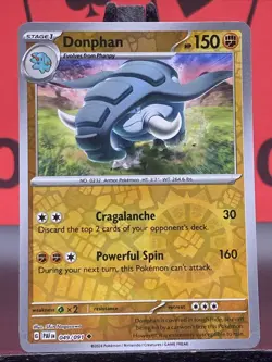 Donphan 049/091 SV: Paldean Fates Pokemon TCG Reverse Holo Uncommon 2024 NM - Image 3