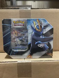 Pokemon TCG V Strikers Tin Opened Empoleon V 5 Brilliant Stars Booster Packs - Image 1
