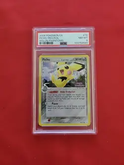Pokemon: Pichu #76/110 Reverse Holo EX Holon Phantoms 2006 STAMPED - PSA 8 - C8 - Image 1