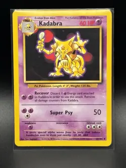 1999 Pokemon Base Set - 32/102 Kadabra Regular - LP-NM - Image 1