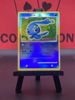 Manaphy 9/130 Diamond & Pearl Stamped Reverse Holo Rare Pokemon TCG 2007 LP - Image 2