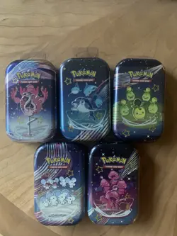 Pokemon TCG: Scarlet & Violet Paldean Fates Mini Tins - Set Of 5 - New/Sealed - Image 1