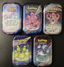 Pokemon TCG: Scarlet & Violet Paldean Fates Mini Tins - Set Of 5 - New/Sealed - Image 1