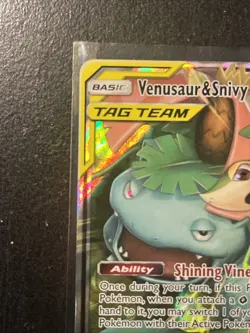 Pokemon Cosmic Eclipse Venusaur & Snivy GX 1/236 Ultra Rare Holo NM - Image 2