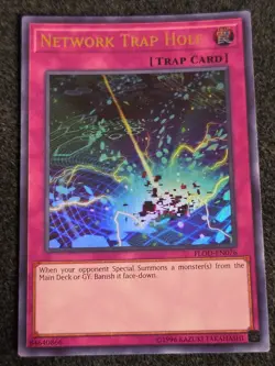 1x NM - Network Trap Hole - FLOD-EN076 - Ultra Rare - YuGiOh - Image 1