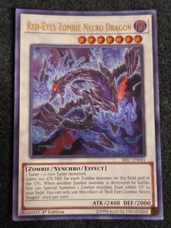 LP Yugioh! Red-Eyes Zombie Necro Dragon SR07-EN041 Ultra Rare 1st Edition - Image 1