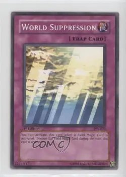 World Suppression 1st Ed. YuGiOh Pharaoh's Servant #PSV-020 2002 - Image 1