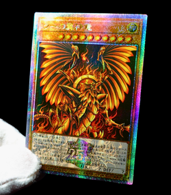 Yugioh Winged Dragon of Ra Quarter Century Rare Alt Art Holo Anime Custom Card - Image 3