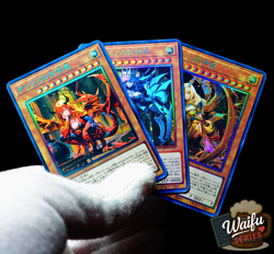 Yugioh Slifer Obelisk Ra Sexy Waifu God Card Set Collectors Rare Alt Art Custom - Image 1