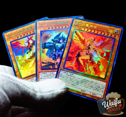 Yugioh Slifer Obelisk Ra Sexy Waifu God Card Set Collectors Rare Alt Art Custom - Image 1