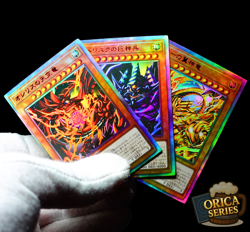 Yugioh Slifer Obelisk Ra God Card Set Collectors Rare Alt Art Holo Anime Custom - Image 1