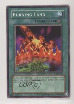 Burning Land Unlimited YuGiOh Pharaoh's Servant #PSV-061 2002 - Image 1