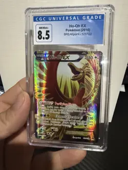 Pokemon TCG Breakpoint Ho-Oh EX Full Art Ultra Rare Holo Card 121/122 CGC 8.5 - Image 1
