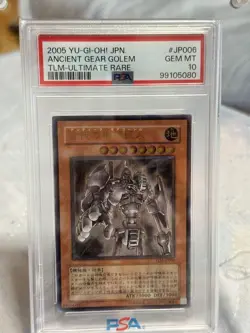 YuGiOh Ancient Gear Golem PSA10 Ultimate Rare Japan Collector Vintage Card - Image 1