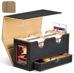 Card Deck Box for MTG, Double Card Storage Box with 2 Commander Display & 1 Dice - Image 1