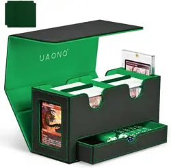 Card Deck Box for MTG, Double Card Storage Box with 2 Commander Display & 1 Dice - Image 2