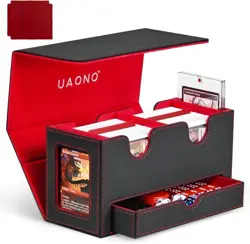 Card Deck Box for MTG, Double Card Storage Box with 2 Commander Display & 1 Dice - Image 3