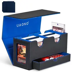 Card Deck Box for MTG, Double Card Storage Box with 2 Commander Display & 1 Dice - Image 4