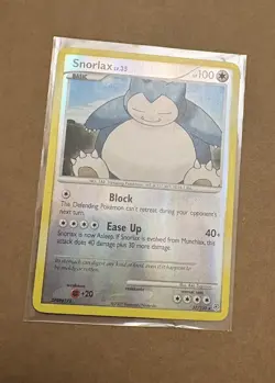 Snorlax 37/130 Diamond and Pearl Reverse Holo Pokemon Card NM - Image 1
