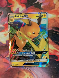 Raichu GX 20/68 Hidden Fates Pikachu Stamped Ultra Rare Holo Pokemon Card LP - Image 1