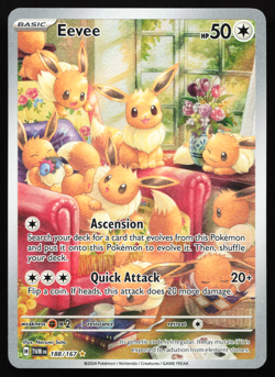 Eevee 188/167 Twilight Masquerade Illustration Rare Near Mint Pokemon Card - Image 1