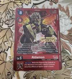Digimon Card Game 2023 Regionals Participant Promo Aldamon BT7-014 - Image 1